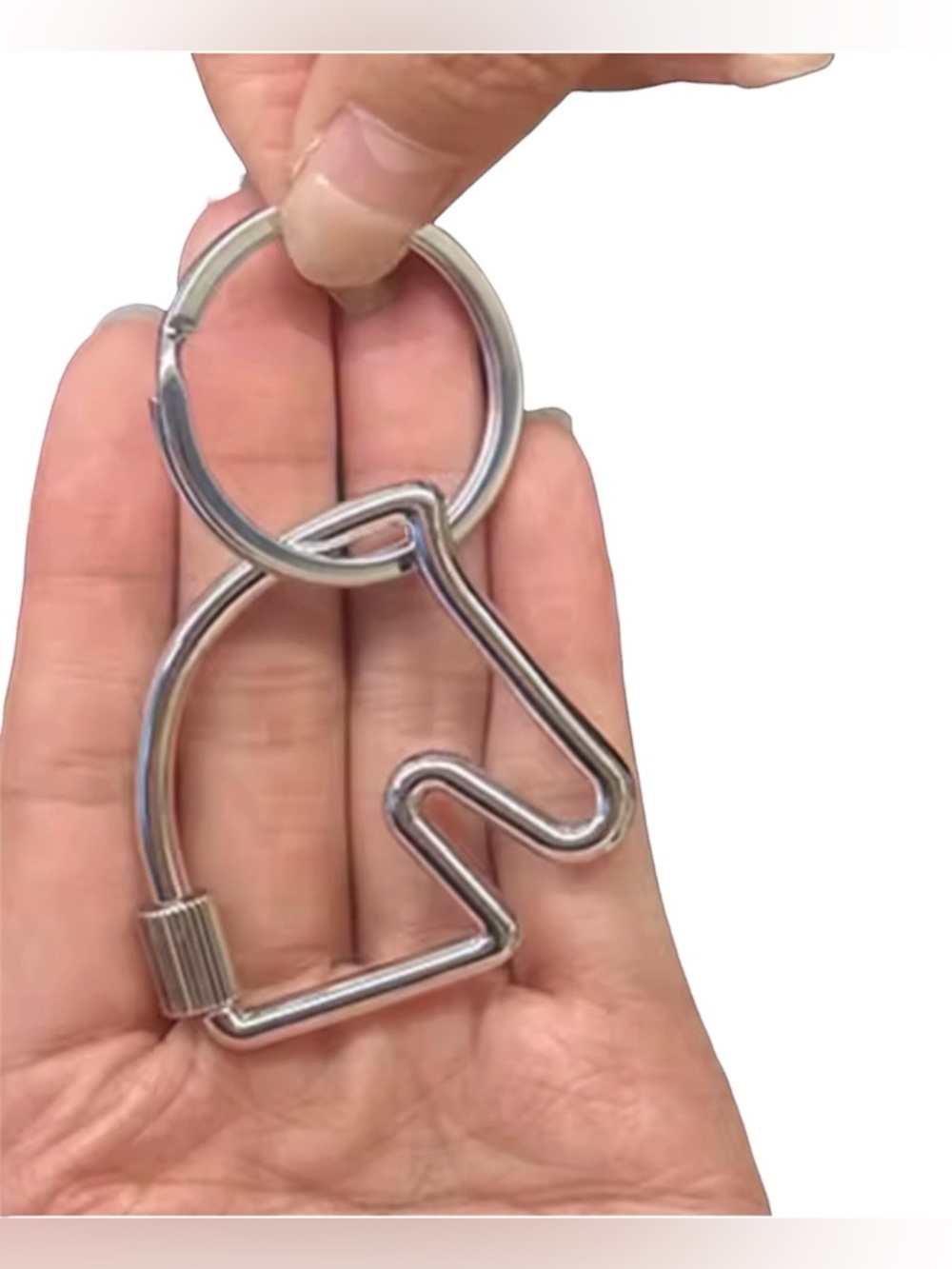 CHEVAL HORSE HEAD KEYRING SILVER UNISEX